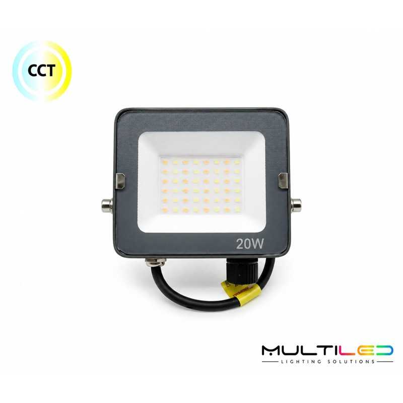 Foco Proyector Led Slim 20W Gris CCT3 IP65 120º