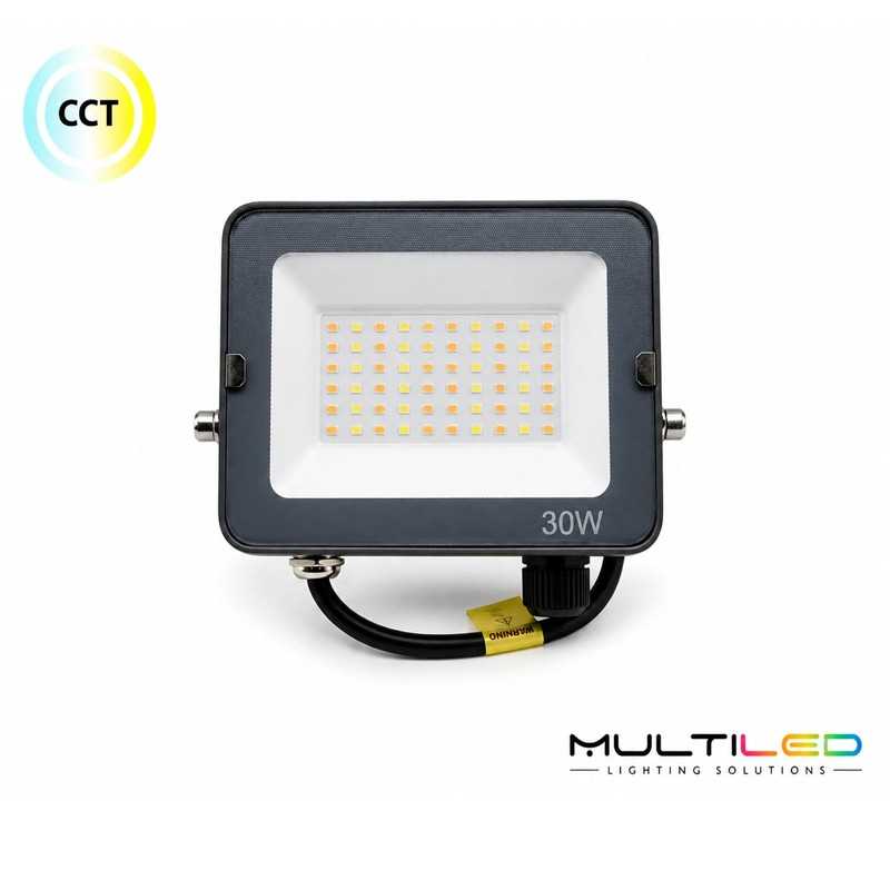Foco Proyector Led Slim 30W Gris CCT3 IP65 120º