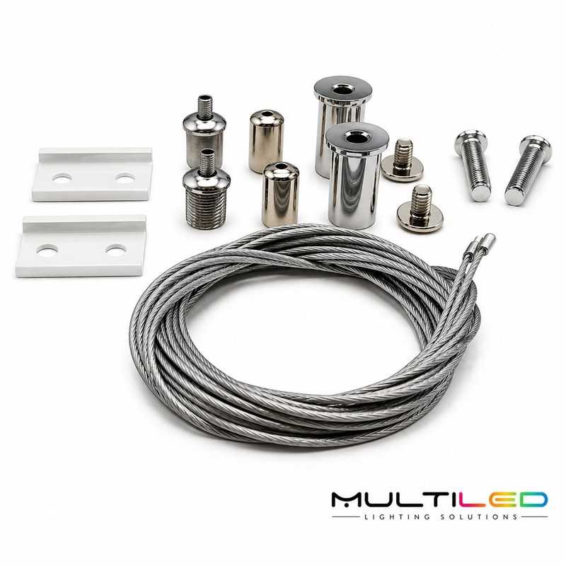 Kit de Suspensión de 2 metros para Carril Magnético Luminarq Blanco