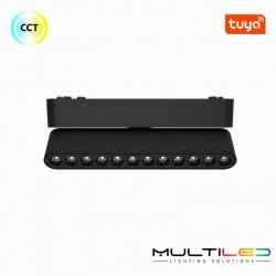 Proyector Lineal Ajustable Magnético Luminarq 26mm 12W 36º 40V CCT Negro