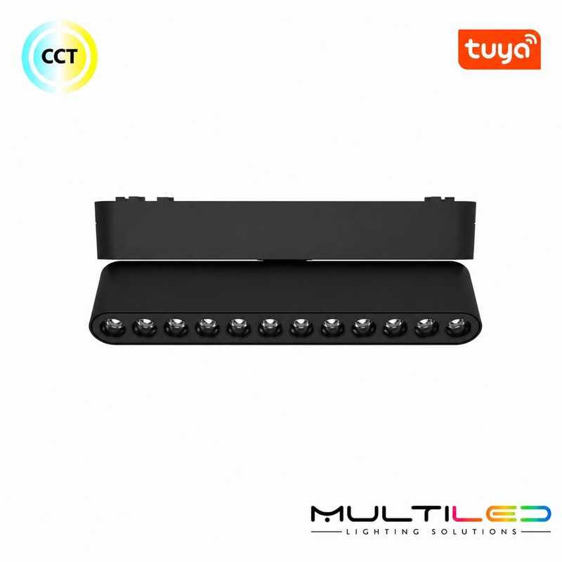 Proyector Lineal Ajustable Magnético Luminarq 26mm 12W 36º 40V CCT Negro