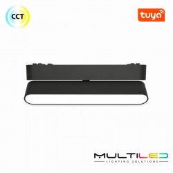 Proyector Lineal Ajustable Magnético Luminarq 26mm 12W 100º 40V CCT Negro