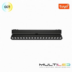 Proyector Lineal Ajustable Magnético Luminarq 26mm 16W 36º 40V CCT Negro