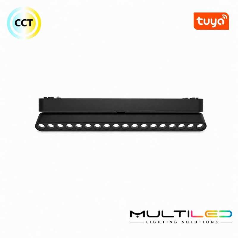 Proyector Lineal Ajustable Magnético Luminarq 26mm 16W 36º 40V CCT Negro