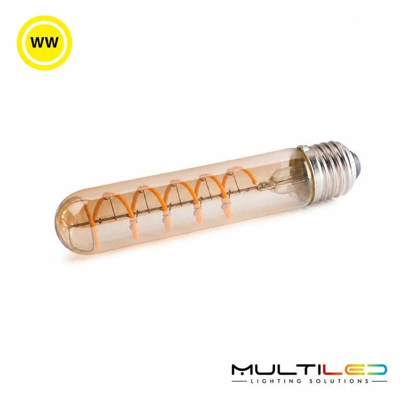 Bombilla Led Tubular gold de Filamento 4W 2200k T185 E27