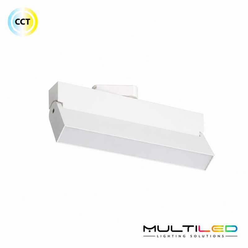 Foco Led Para Carril Lineal Blanco 24W Monofásico CCT 3000K-4000K-5000K (Regulable TRIAC)