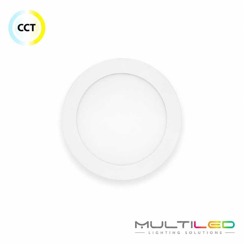 Plafón 6W Circular Superficie CCT3 Blanco Ø120mm