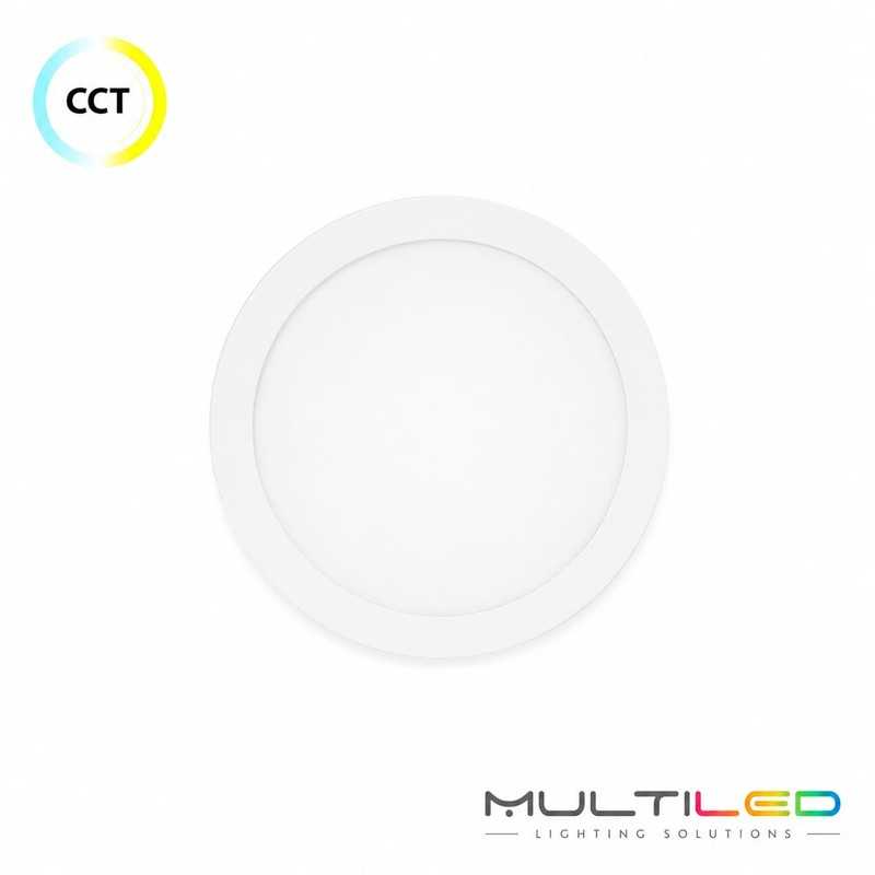Plafón 18W Circular Superficie CCT3 Blanco Ø225mm
