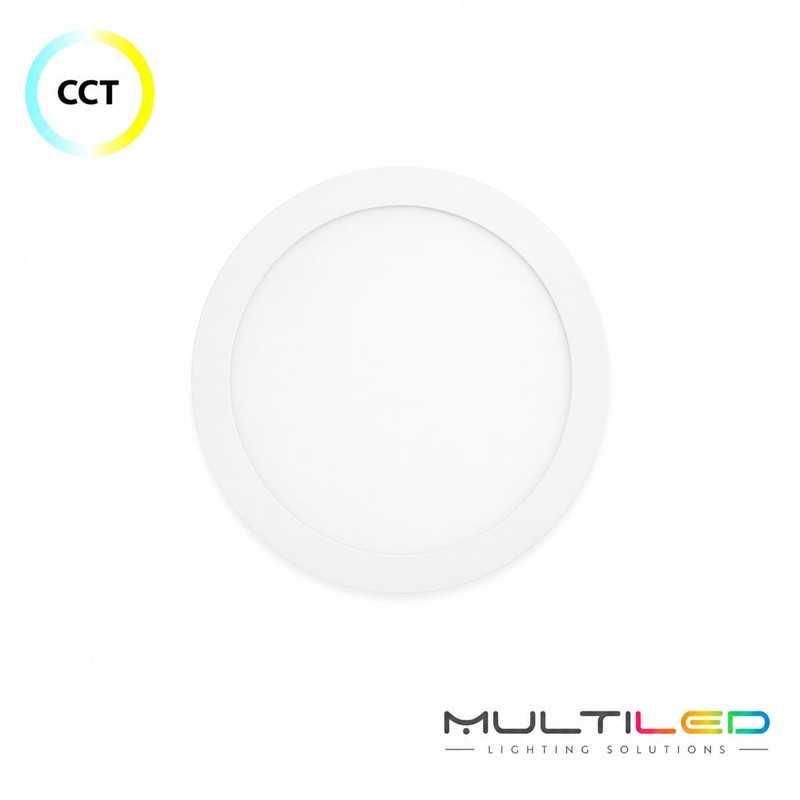 Plafón 24W Circular Superficie CCT3 Blanco Ø300mm