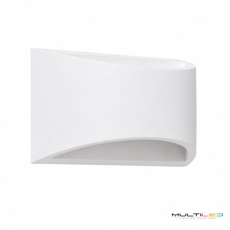 Aplique de Pared Yeso Rosty 5W G9 Blanco Rectangular