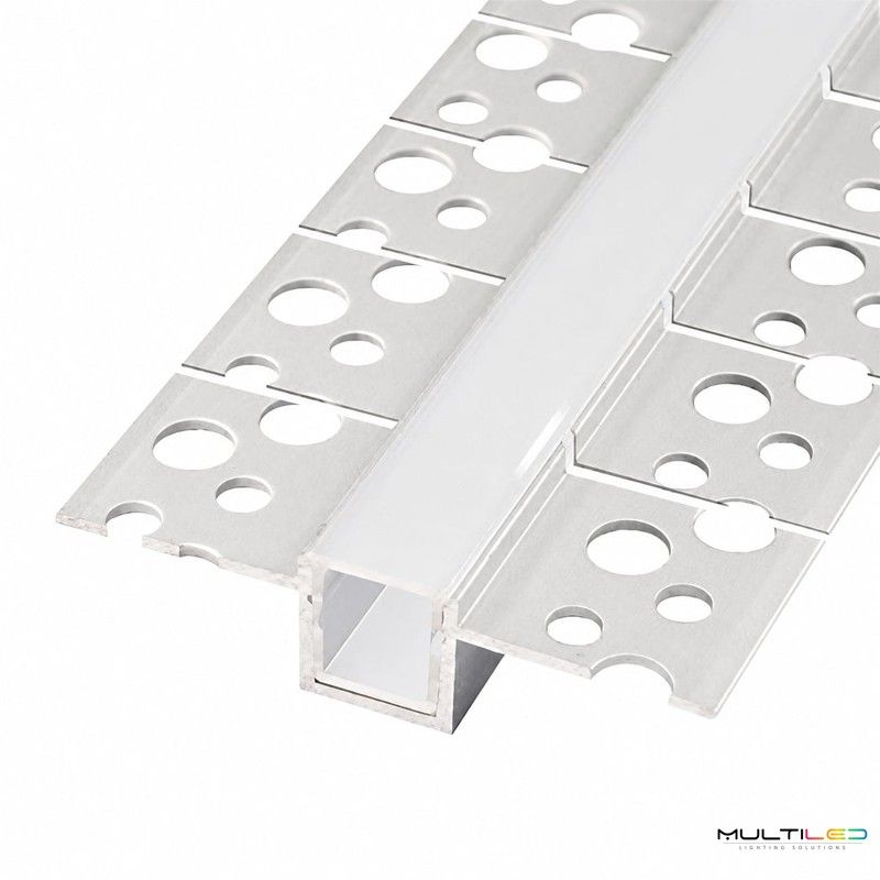 Perfil LED Flexible Empotrar Obra Aluminio Anodizado 52,25*13,15mm (2mts)