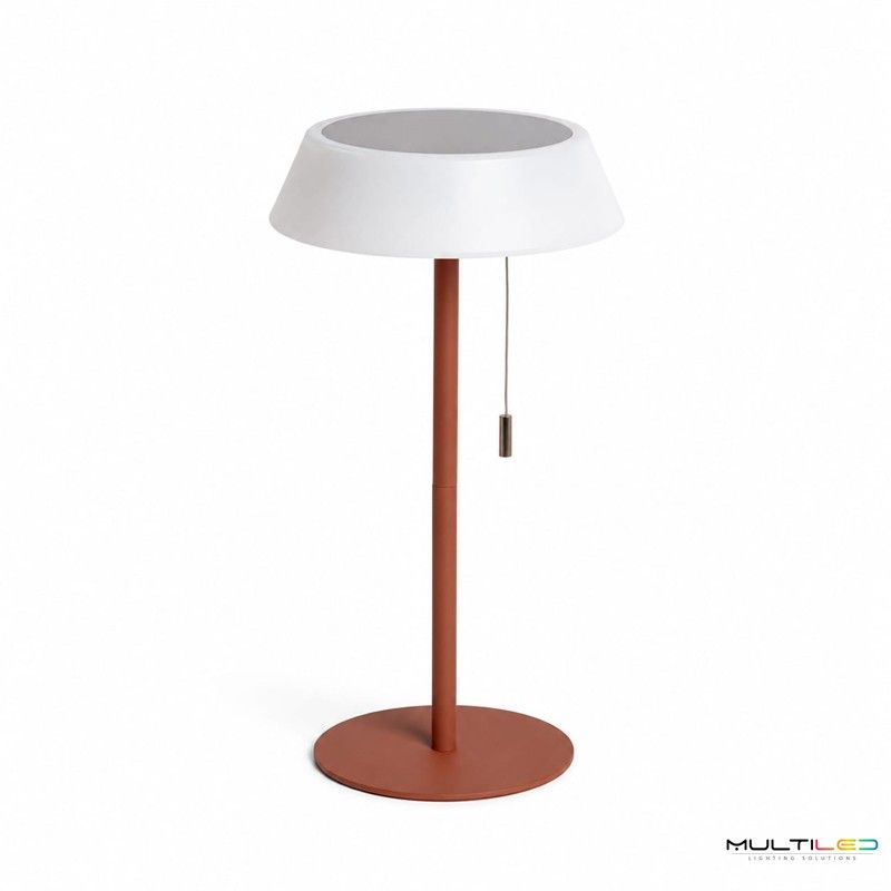 Lampara de Mesa Metal Solar Exterior Terracota