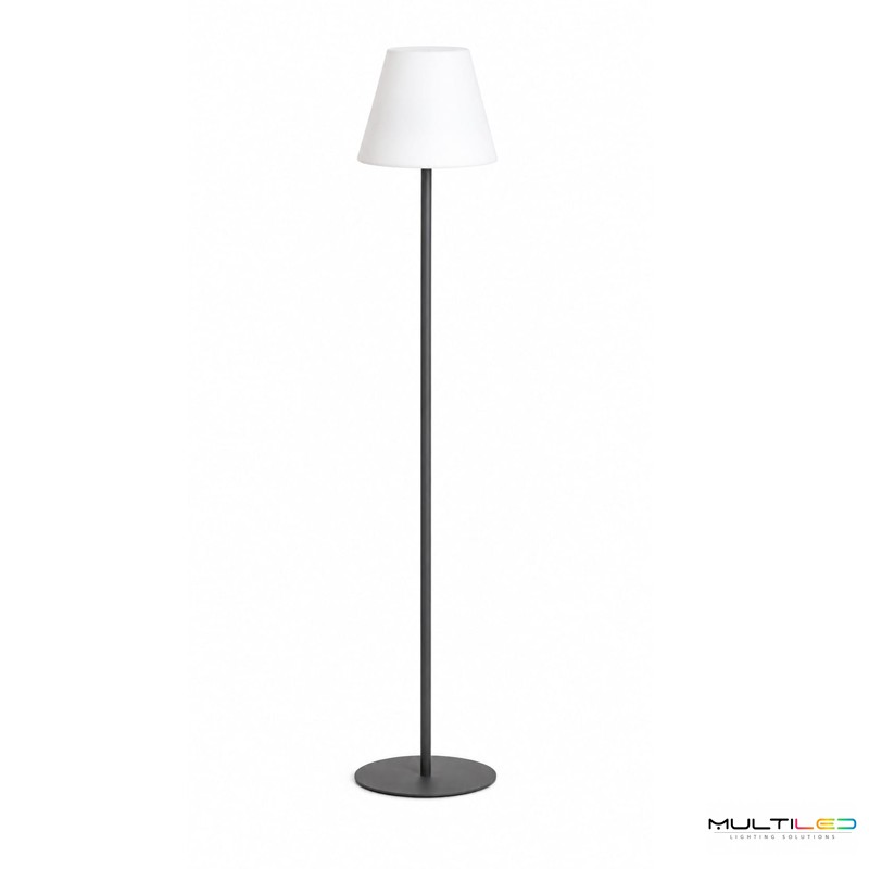 Lampara de Pie Metal Solar Exterior Antracita
