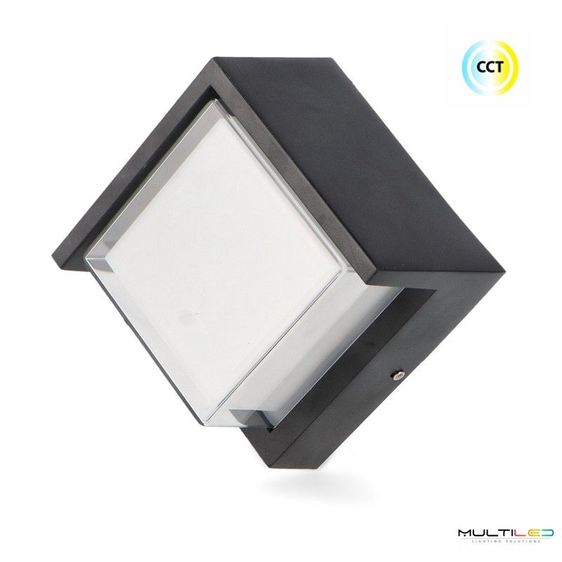 Aplique Led de interior-exterior Negro 12W Modelo Ginza CCT
