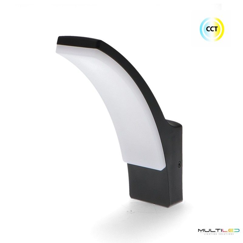 Aplique Led de Exterior Negro 12W Modelo Will CCT
