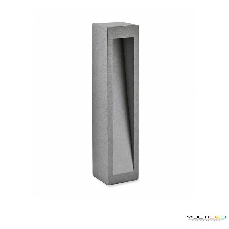 Baliza de Pie LED Exterior Cemento Regulable 6W 63cm Gris Piedra IP65 3000K Vertex