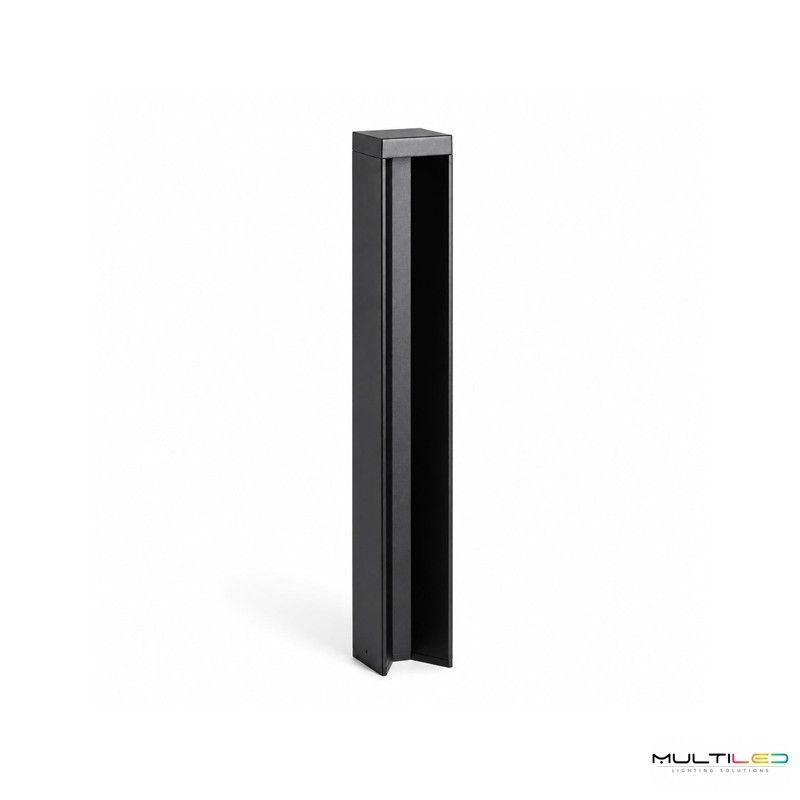 Baliza Superficie LED Exterior 11W 65cm Negro Aluminio IP54 3000K Edge