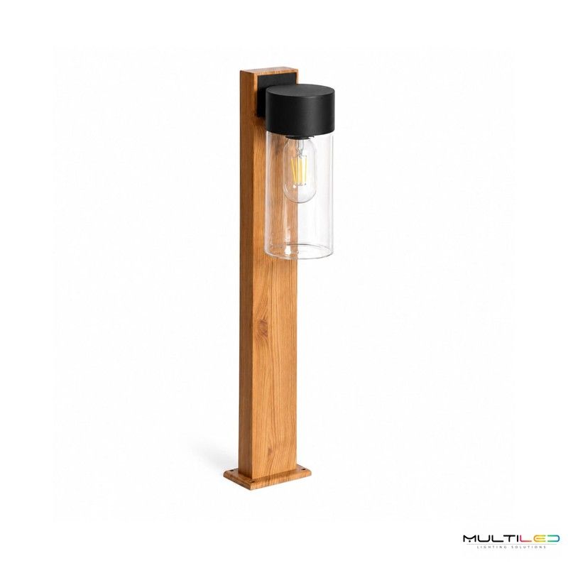 Baliza de Pie Exterior E27 40W max 50cm Inox+Cristal IP44 Aureo