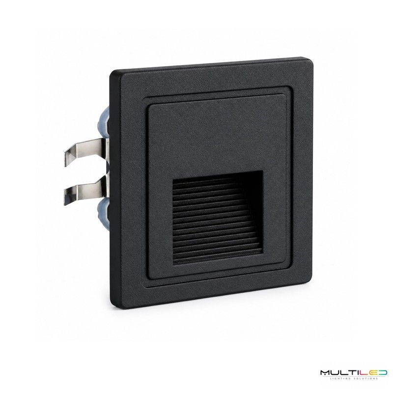 Baliza de Pared LED Cuadrado Negro 2W 3000K IP65