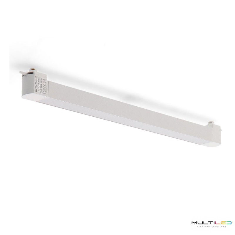 Foco Carril Lineal LED Monofásico 24W CCT 120° 2400lm Blanco Aluminio IP20 Line